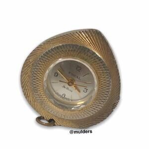 Vintage Focal De Luxe Gold & Silver Tone Pointed Pocket Watch - For Parts